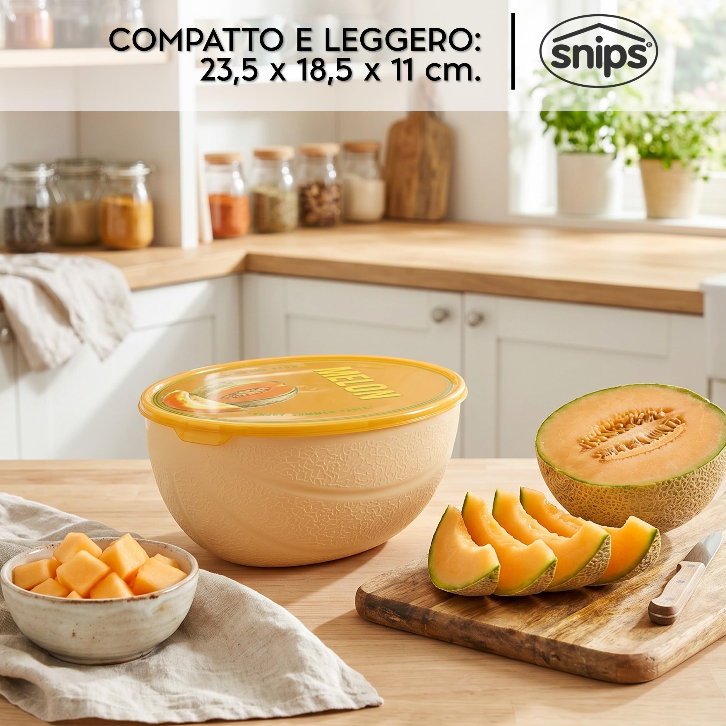 snips-salva-melone-2-l-contenitore-salva-freschezza-per-fette-di-melone-coperchi image 7