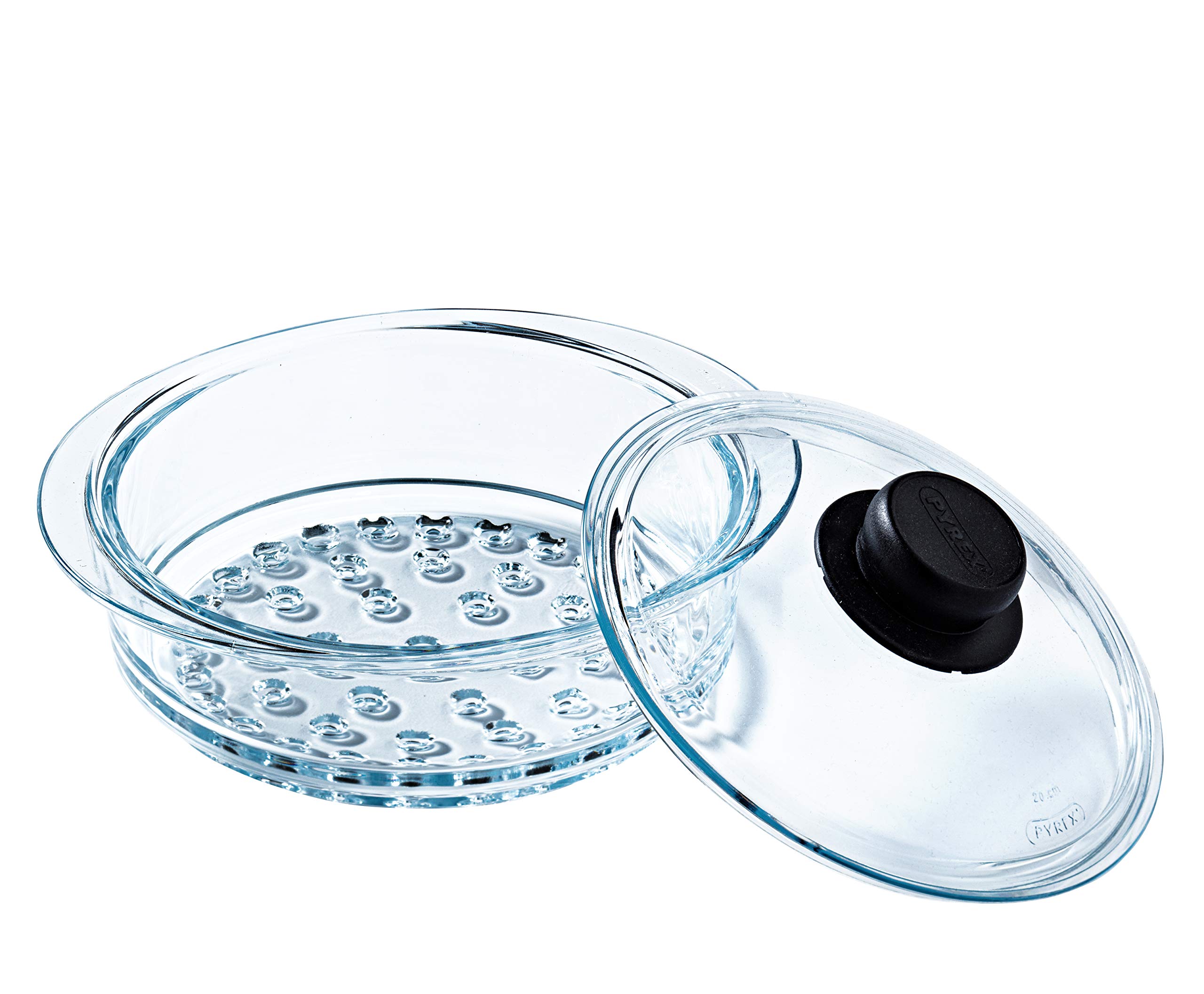 pyrex-cestello-a-vapore-20-cm-con-coperchio-in-vetro-borosilicato-cottura-a-vapo image 1