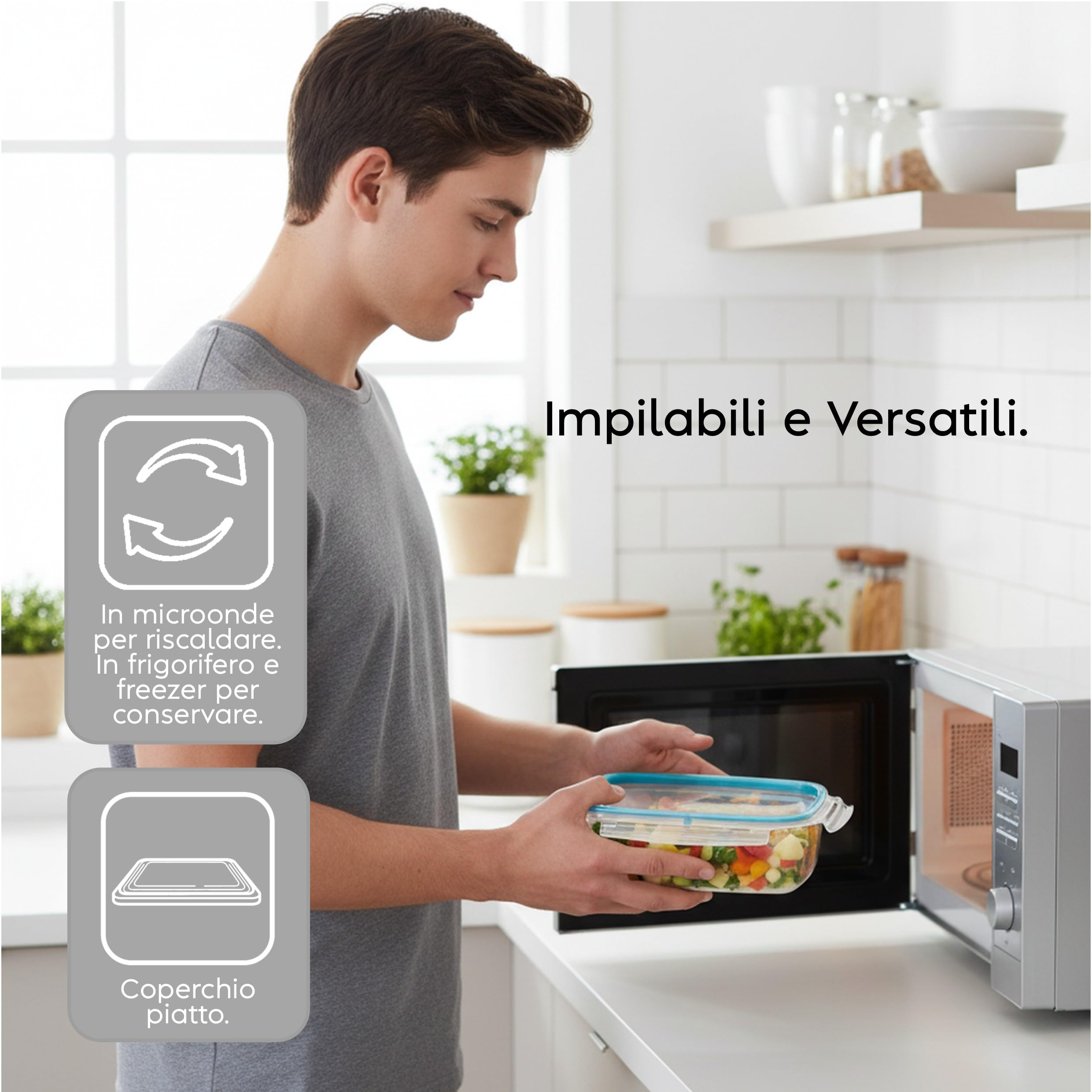 snips-set-3-contenitori-alimenti-1-8l-trasparenti-con-coperchio-salva-freschezza image 3