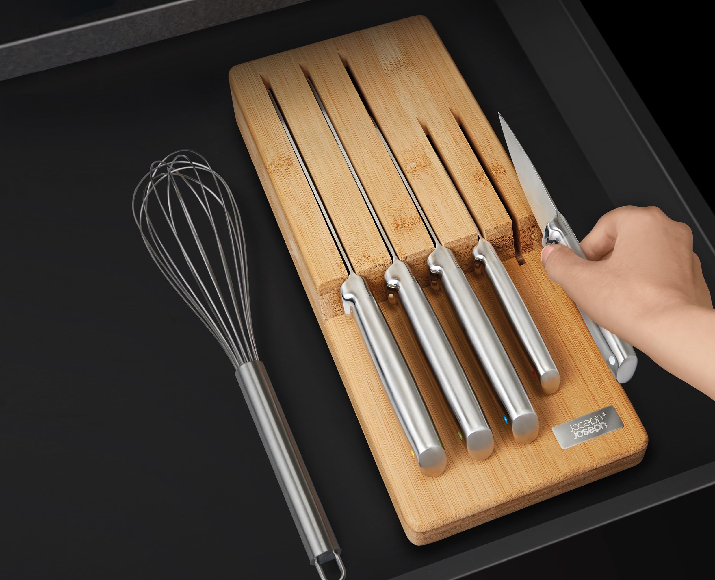 joseph-joseph-elevate-set-5-coltelli-da-cucina-in-acciaio-inox-giapponese-con-bl image 4