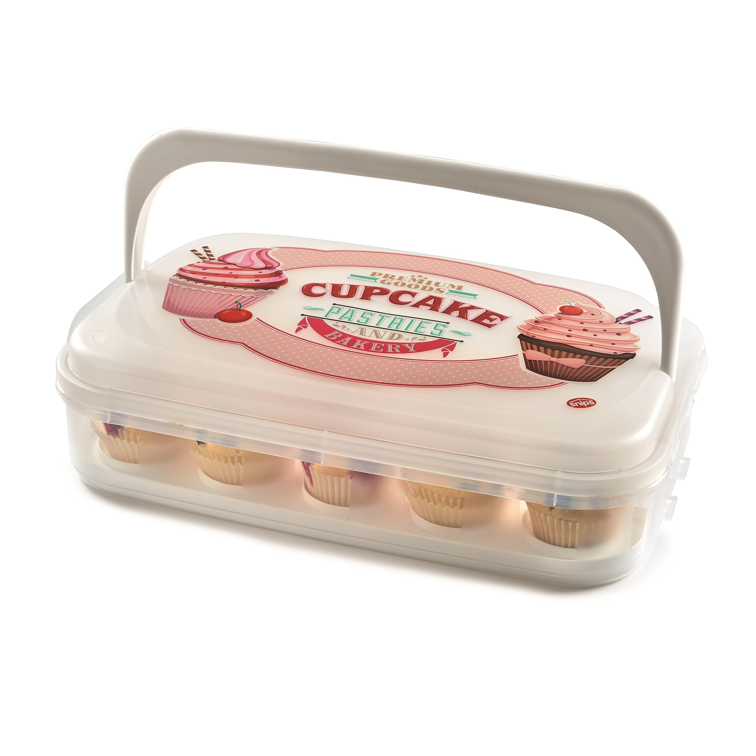 snips-porta-cupcake-e-torta-7l-con-coperchio-vassoio-reversibile-per-14-cupcake- image 4