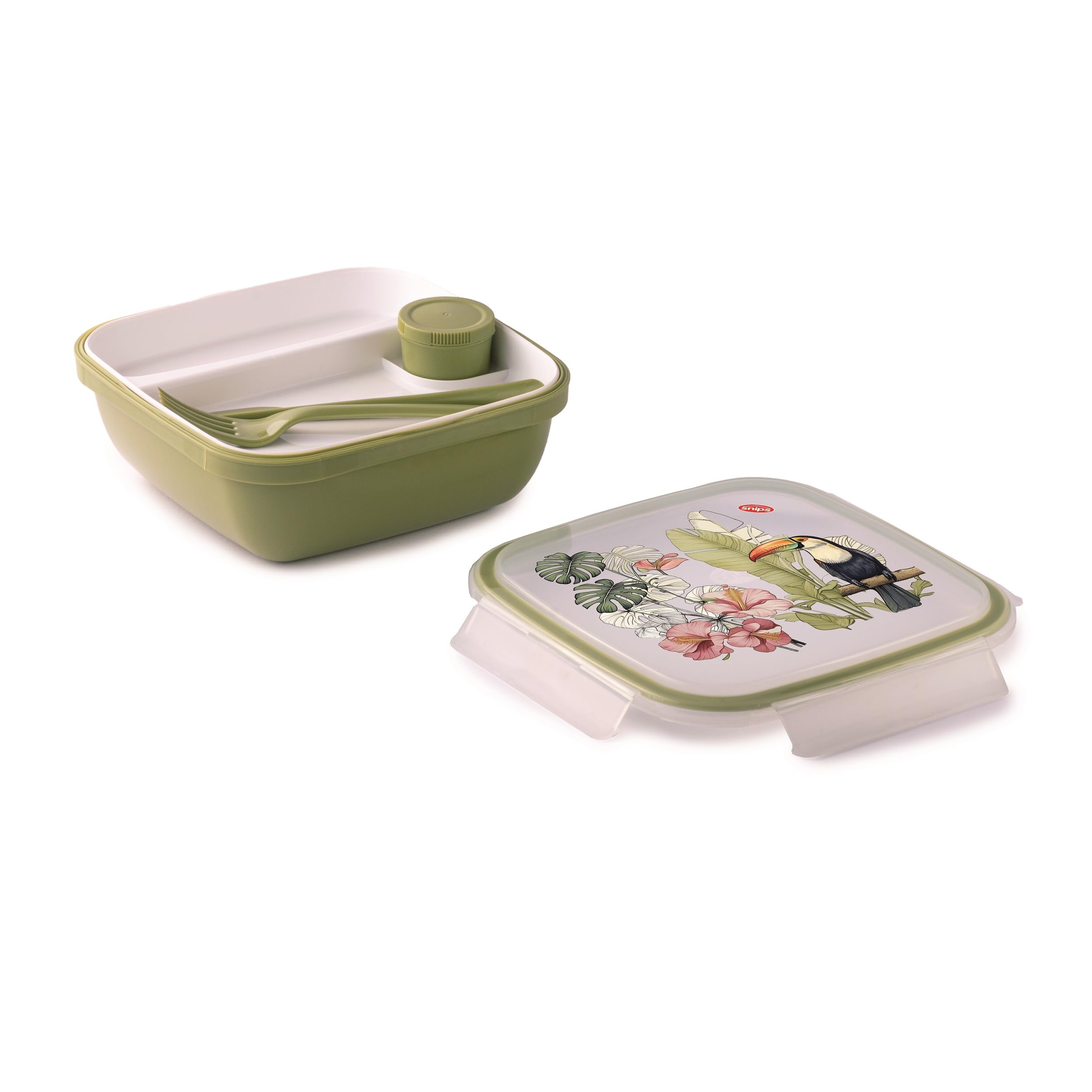 snips-fresh-lunch-box-quadrato-1-50-l-con-vassoio-a-2-scomparti-posate-e-conteni image 6